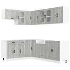 vidaXL 11-tlg. Küchenschrank-Set Kalmar Grau Sonoma Holzwerkstoff