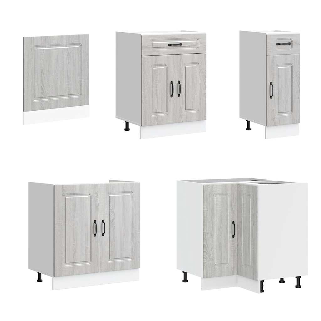 vidaXL 11-tlg. Küchenschrank-Set Kalmar Grau Sonoma Holzwerkstoff