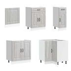 vidaXL 11-tlg. Küchenschrank-Set Kalmar Grau Sonoma Holzwerkstoff