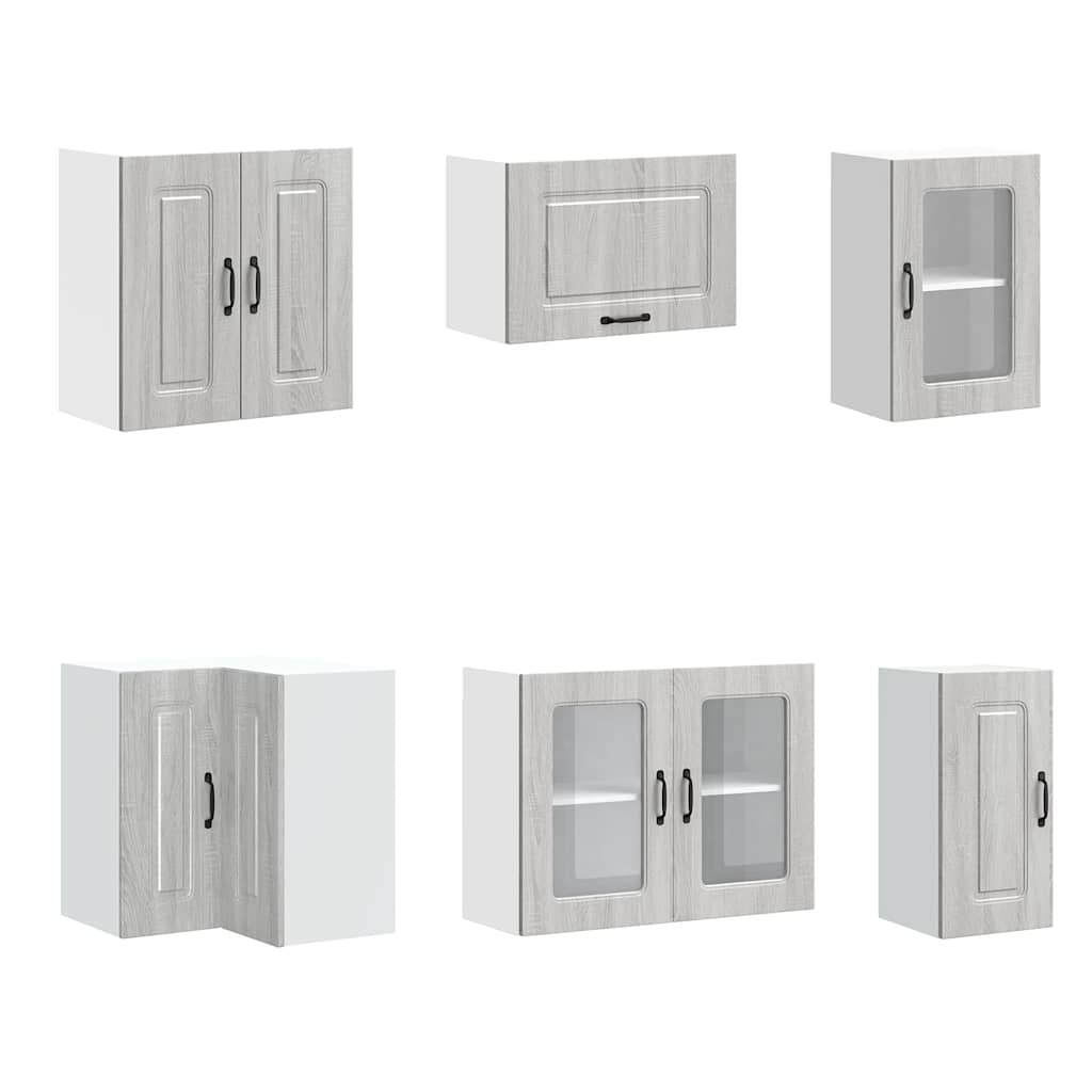vidaXL 11-tlg. Küchenschrank-Set Kalmar Grau Sonoma Holzwerkstoff