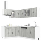 vidaXL 11-tlg. Küchenschrank-Set Kalmar Grau Sonoma Holzwerkstoff
