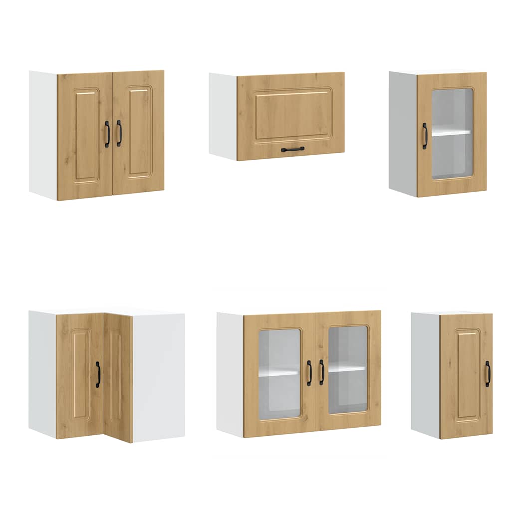 vidaXL 11-tlg. Küchenschrank-Set Kalmar Artisan-Eiche Holzwerkstoff