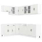vidaXL 11-tlg. Küchenschrank-Set Lucca Weiß Holzwerkstoff