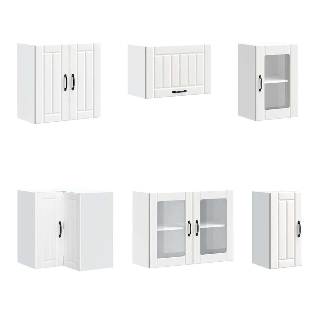 vidaXL 11-tlg. Küchenschrank-Set Lucca Weiß Holzwerkstoff