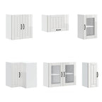 vidaXL 11-tlg. Küchenschrank-Set Lucca Hochglanz-Weiß Holzwerkstoff