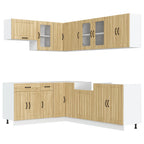 vidaXL 11-tlg. Küchenschrank-Set Lucca Sonoma-Eiche Holzwerkstoff