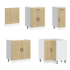 vidaXL 11-tlg. Küchenschrank-Set Lucca Sonoma-Eiche Holzwerkstoff