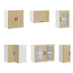 vidaXL 11-tlg. Küchenschrank-Set Lucca Sonoma-Eiche Holzwerkstoff