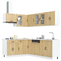 vidaXL 11-tlg. Küchenschrank-Set Lucca Sonoma-Eiche Holzwerkstoff