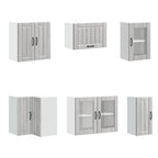 vidaXL 11-tlg. Küchenschrank-Set Lucca Grau Sonoma Holzwerkstoff