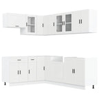 vidaXL 11-tlg. Küchenschrank-Set Porto Weiß Holzwerkstoff