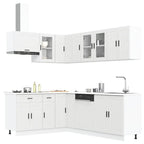 vidaXL 11-tlg. Küchenschrank-Set Porto Weiß Holzwerkstoff