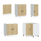 vidaXL 11-tlg. Küchenschrank-Set Porto Sonoma-Eiche Holzwerkstoff