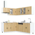 vidaXL 11-tlg. Küchenschrank-Set Porto Sonoma-Eiche Holzwerkstoff