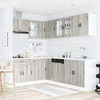 vidaXL 11-tlg. Küchenschrank-Set Porto Grau Sonoma Holzwerkstoff
