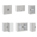vidaXL 11-tlg. Küchenschrank-Set Porto Grau Sonoma Holzwerkstoff