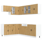 vidaXL 11-tlg. Küchenschrank-Set Porto Artisan-Eiche Holzwerkstoff