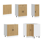 vidaXL 11-tlg. Küchenschrank-Set Porto Artisan-Eiche Holzwerkstoff