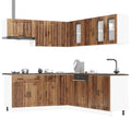 vidaXL 11-tlg. Küchenschrank-Set Lucca Altholz-Optik Holzwerkstoff