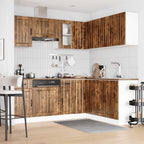 vidaXL 11-tlg. Küchenschrank-Set Lucca Räuchereiche Holzwerkstoff