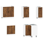 vidaXL 11-tlg. Küchenschrank-Set Lucca Räuchereiche Holzwerkstoff