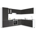 vidaXL 14-tlg. Küchenschrank-Set Kalmar Weiß Holzwerkstoff