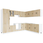 vidaXL 14-tlg. Küchenschrank-Set Kalmar Sonoma-Eiche Holzwerkstoff