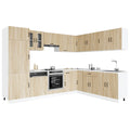 vidaXL 14-tlg. Küchenschrank-Set Kalmar Sonoma-Eiche Holzwerkstoff