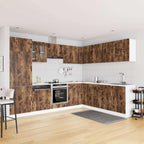 vidaXL 14-tlg. Küchenschrank-Set Kalmar Räuchereiche Holzwerkstoff