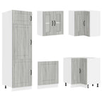 vidaXL 14-tlg. Küchenschrank-Set Kalmar Grau Sonoma Holzwerkstoff