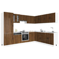 vidaXL 14-tlg. Küchenschrank-Set Kalmar Braun Eichen-Optik Holzwerkstoff