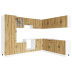 vidaXL 14-tlg. Küchenschrank-Set Kalmar Artisan-Eiche Holzwerkstoff