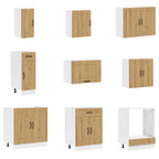 vidaXL 14-tlg. Küchenschrank-Set Kalmar Artisan-Eiche Holzwerkstoff
