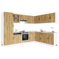vidaXL 14-tlg. Küchenschrank-Set Kalmar Artisan-Eiche Holzwerkstoff