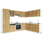 vidaXL 14-tlg. Küchenschrank-Set Kalmar Artisan-Eiche Holzwerkstoff