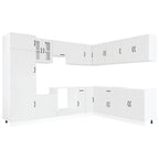 vidaXL 14-tlg. Küchenschrank-Set Lucca Weiß Holzwerkstoff