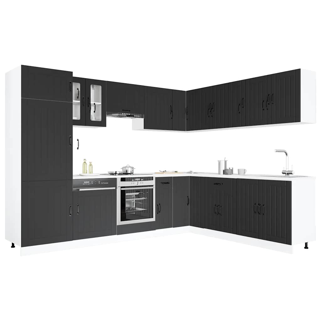 vidaXL 14-tlg. Küchenschrank-Set Lucca Weiß Holzwerkstoff