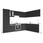 vidaXL 14-tlg. Küchenschrank-Set Lucca Weiß Holzwerkstoff