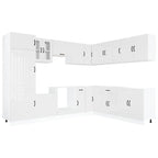 vidaXL 14-tlg. Küchenschrank-Set Lucca Hochglanz-Weiß Holzwerkstoff