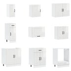 vidaXL 14-tlg. Küchenschrank-Set Lucca Hochglanz-Weiß Holzwerkstoff