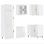 vidaXL 14-tlg. Küchenschrank-Set Lucca Hochglanz-Weiß Holzwerkstoff