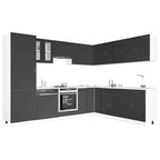 vidaXL 14-tlg. Küchenschrank-Set Porto Weiß Holzwerkstoff