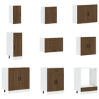 vidaXL 14tlg. Küchenschrank-Set Porto Braun Eichen-Optik Holzwerkstoff