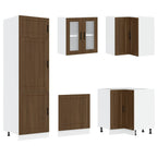 vidaXL 14tlg. Küchenschrank-Set Porto Braun Eichen-Optik Holzwerkstoff