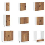 vidaXL 14-tlg. Küchenschrank-Set Porto Altholz-Optik Holzwerkstoff
