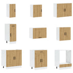 vidaXL 14-tlg. Küchenschrank-Set Porto Artisan-Eiche Holzwerkstoff