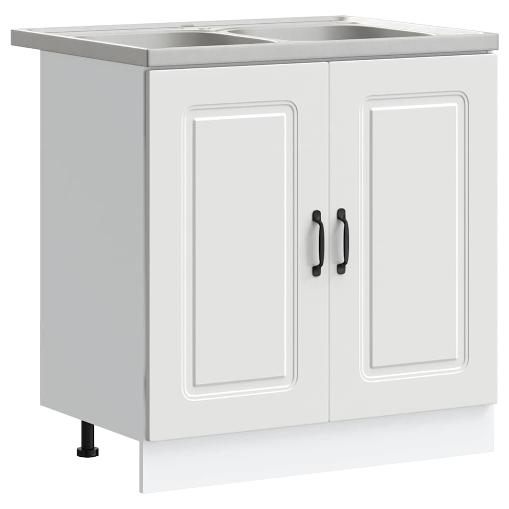 vidaXL Küchenschrank Kalmar Weiß 80 x 46 x 81.5 cm Holzwerkstoff