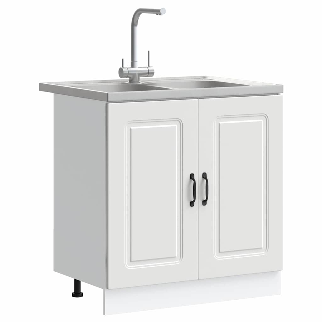 vidaXL Küchenschrank Kalmar Weiß 80 x 46 x 81.5 cm Holzwerkstoff