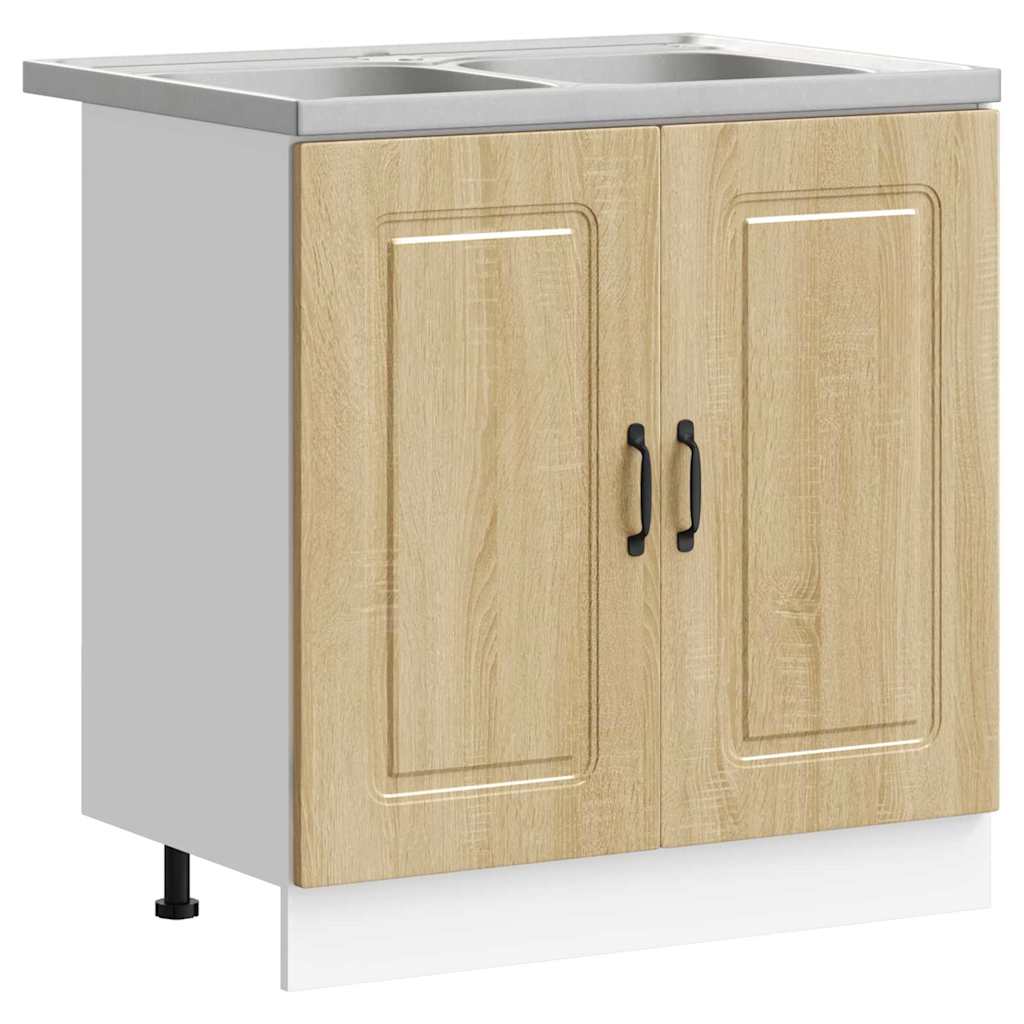 vidaXL Küchenschrank mit Tür Kalmar Sonoma-Eiche 80 x 46 x 81.5 cm