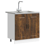 vidaXL Küchenschrank mit Speicher Kalmar 2 pcs Braun 80 x 46 x 81.5 cm